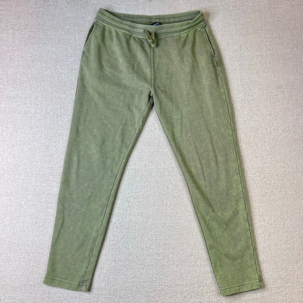 Chubbies Mens Medium Sage Green Garment Dyed Jogger Sweatpants Pineapple Logo